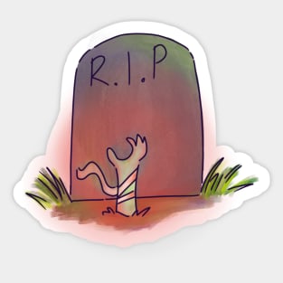 grave cemetery Sticker